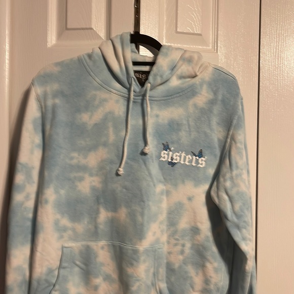 NWOT James Charles Sisters cloud butterfly tie dye sweatshirt in size small - Picture 2 of 5